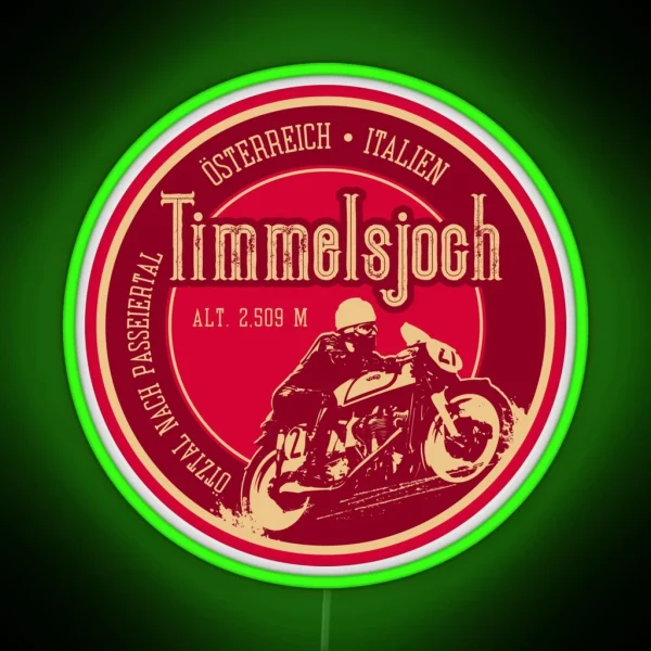 Timmelsjoch Passo Del Rombo Austria Italy RGB Neon Sign