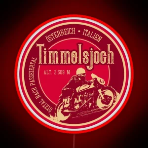 Timmelsjoch Passo Del Rombo Austria Italy Motorcycle Led Led RGB Neon Sign