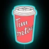 Vintage Retro Neon Sign Double Double Tim Hortons Coffee Shop