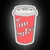 Customizable double-sided RGB LED neon sign with Tim Hortons branding available.