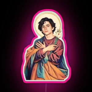 Timothee Chalamet Saint God Led RGB Neon Sign