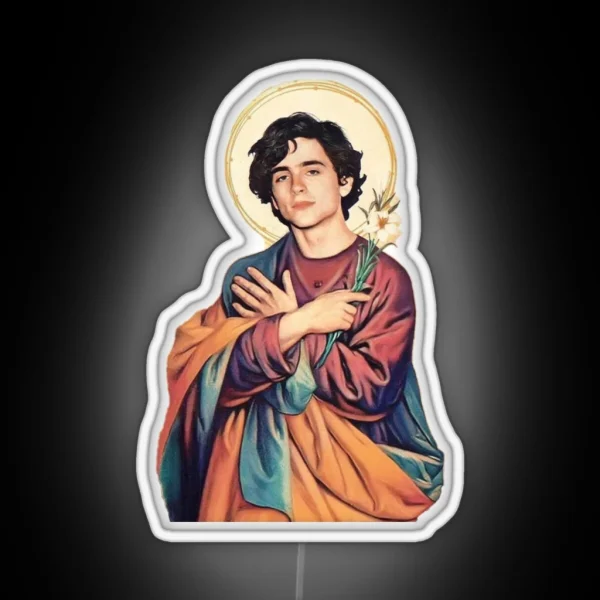 Timothee Chalamet Saint God Led RGB Neon Sign