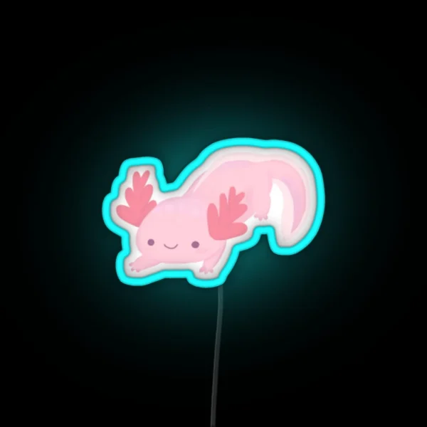 Tiny Axolotl RGB Neon Sign