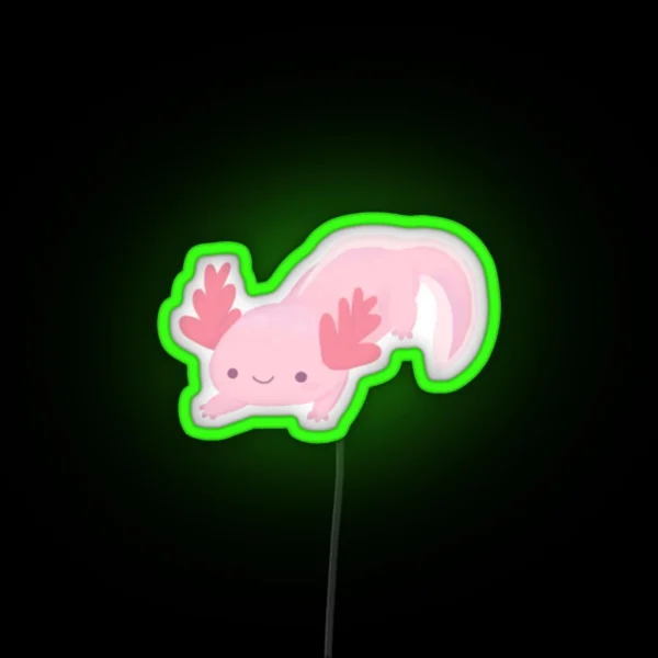 Tiny Axolotl RGB Neon Sign