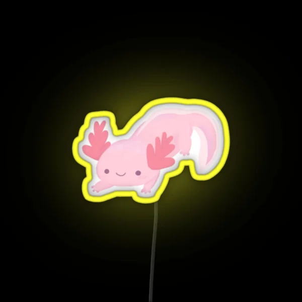 Tiny Axolotl RGB Neon Sign