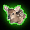 Brighten your space with whimsical tiny deer neon signs artwork