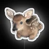 Colorful, glowing tiny deer silhouette neon light decoration accessory