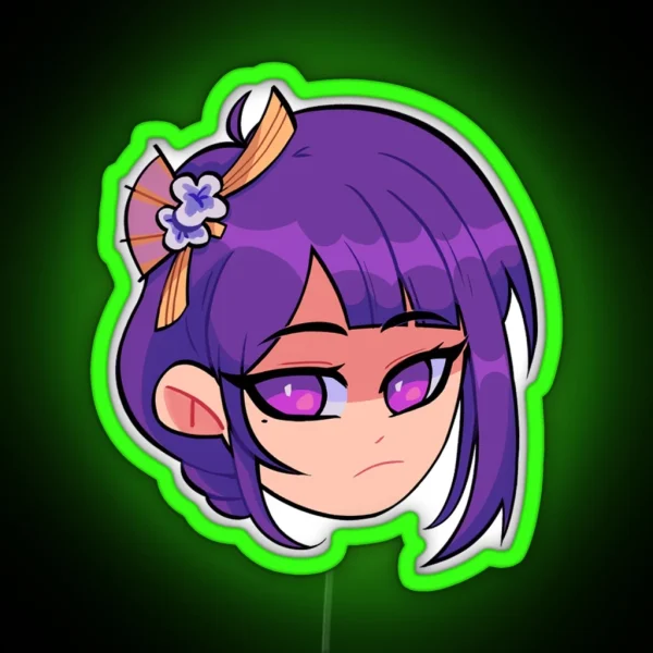 Tiny Raiden Shogun RGB Neon Sign