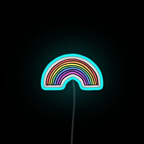 Tiny Rainbow Original Hand Drawn Miniature RGB Neon Sign