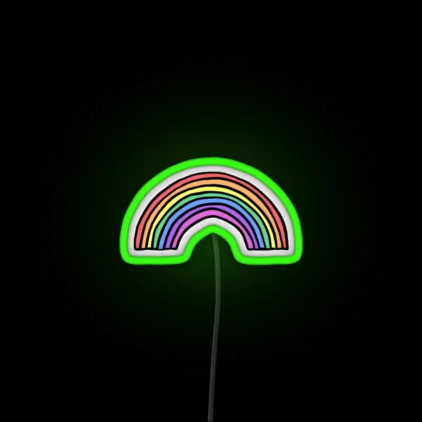 Tiny Rainbow Original Hand Drawn Miniature RGB Neon Sign