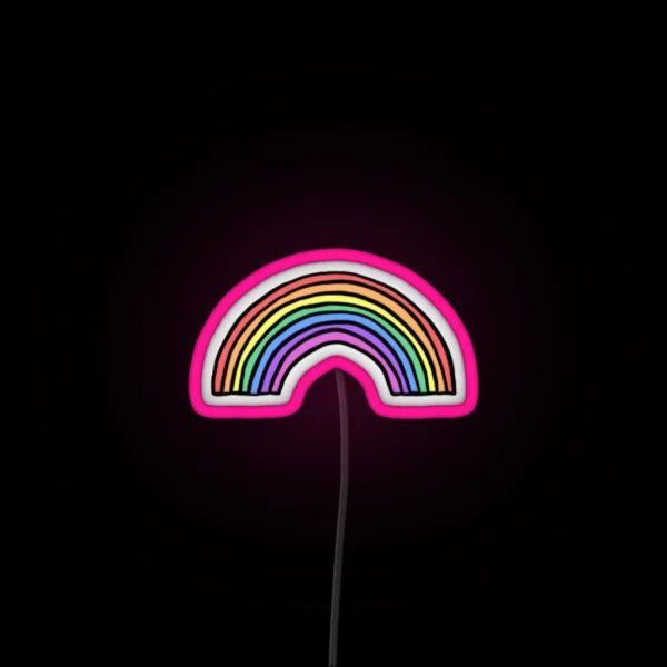 Tiny Rainbow Original Hand Drawn Miniature RGB Neon Sign