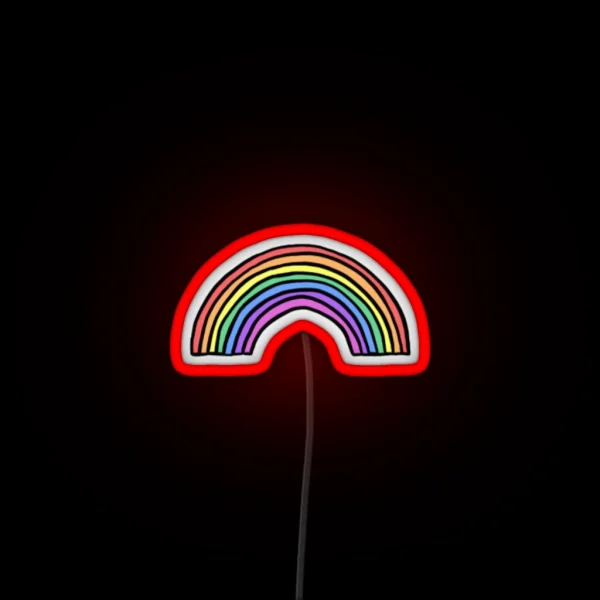 Tiny Rainbow Original Hand Drawn Miniature RGB Neon Sign