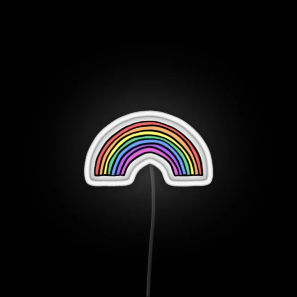 Tiny Rainbow Original Hand Drawn Miniature RGB Neon Sign