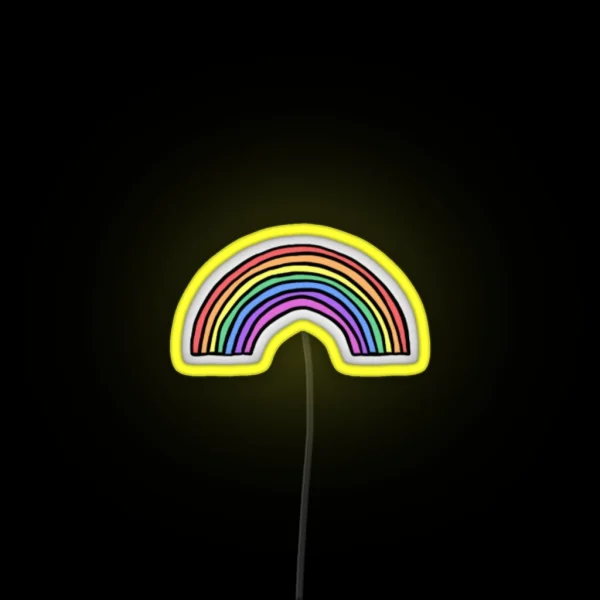 Tiny Rainbow Original Hand Drawn Miniature RGB Neon Sign