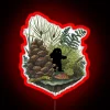 Add a playful touch with this tiny Sasquatch neon sign.