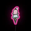 Neon ice cream artwork with colorful design and vibrant RGB hues.