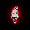 Colorful Neon Sign Featuring Whimsical Hand-Drawn Ice Cream Design