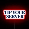 Attention Customers: Tip Your Servers with our Neon Sign Reminder