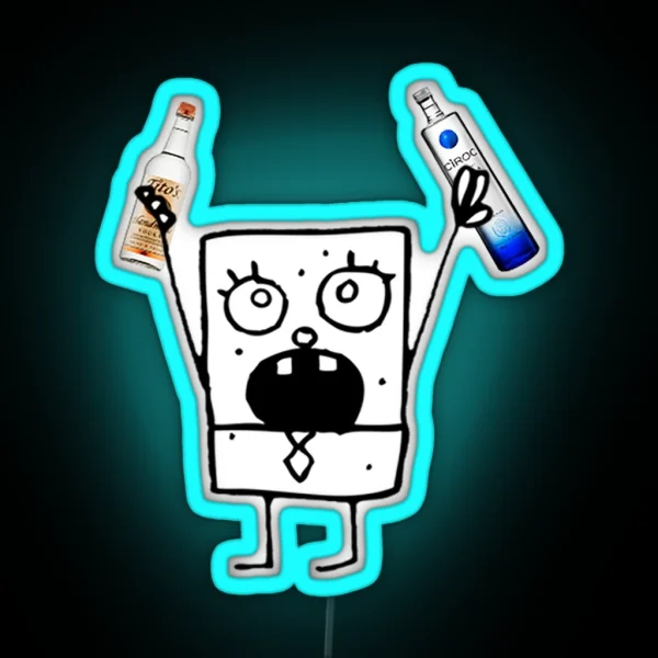 Tipsy Doodlebob RGB Neon Sign
