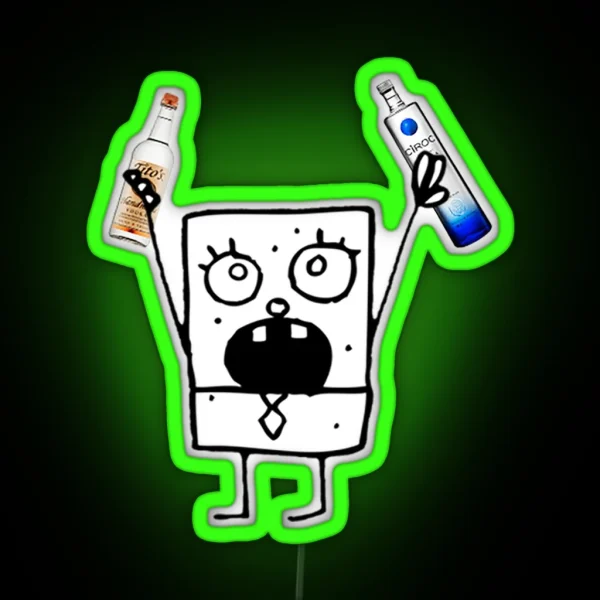 Tipsy Doodlebob RGB Neon Sign
