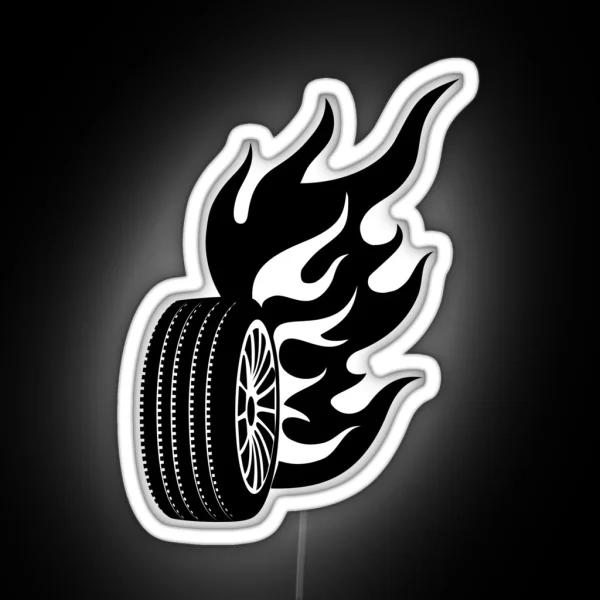 Tire On Fire RGB Neon Sign