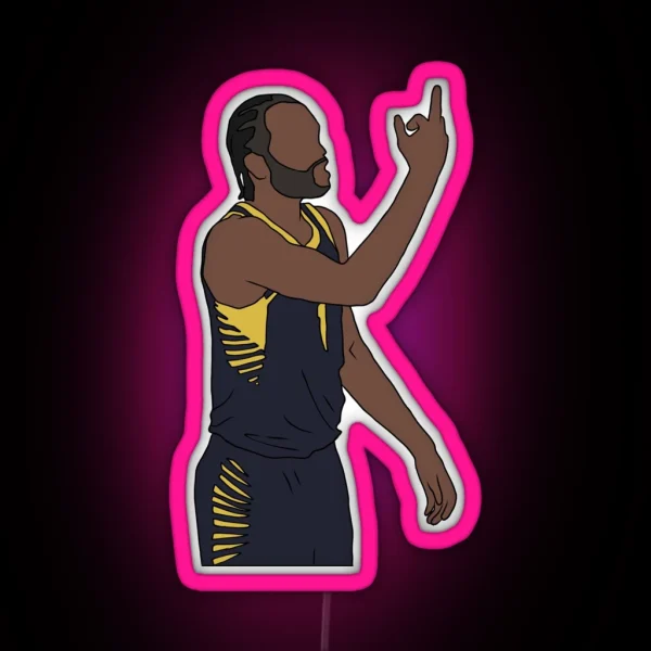 TJ Warren Middle Finger RGB Neon Sign