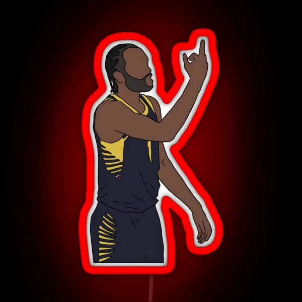 TJ Warren Middle Finger RGB Neon Sign
