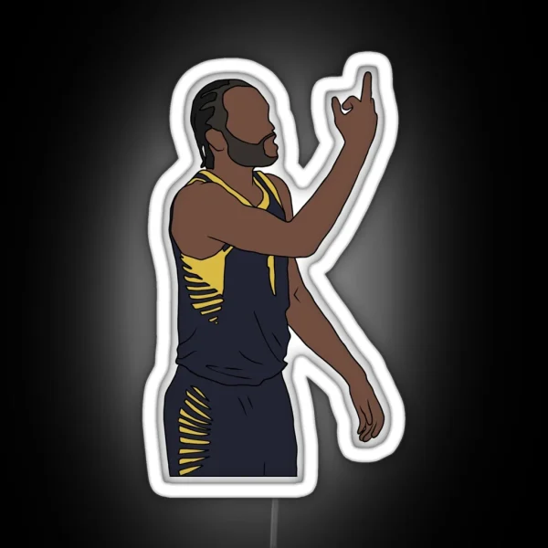 TJ Warren Middle Finger RGB Neon Sign