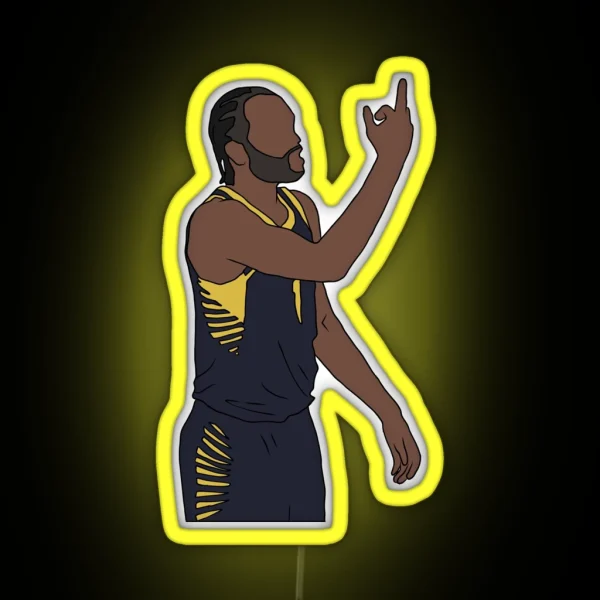 TJ Warren Middle Finger RGB Neon Sign