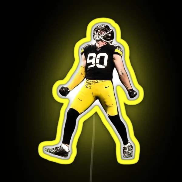 TJ Watt Celebration RGB Neon Sign