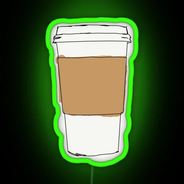 To Go Coffe Cup RGB Neon Sign