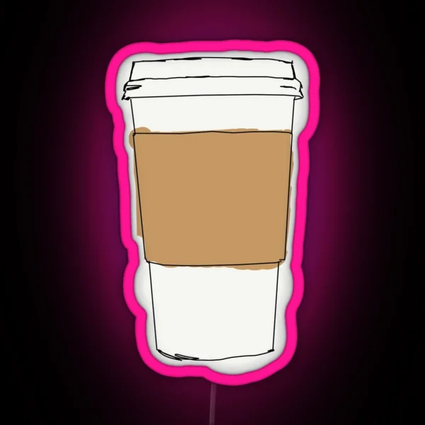 To Go Coffe Cup RGB Neon Sign