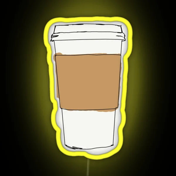 To Go Coffe Cup RGB Neon Sign
