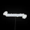 Neon Sign with Soft Blue Glow and Inspirational Hopeful Motto
