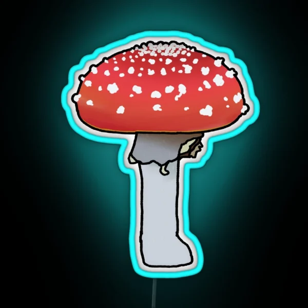 Toad Stall Fly Agaric Amanita Muscaria RGB Neon Sign