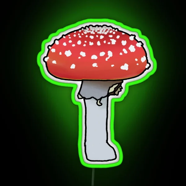 Toad Stall Fly Agaric Amanita Muscaria RGB Neon Sign