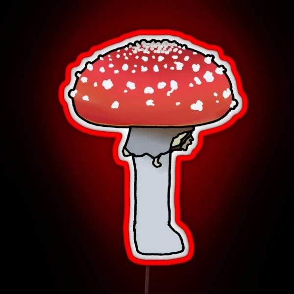 Toad Stall Fly Agaric Amanita Muscaria RGB Neon Sign