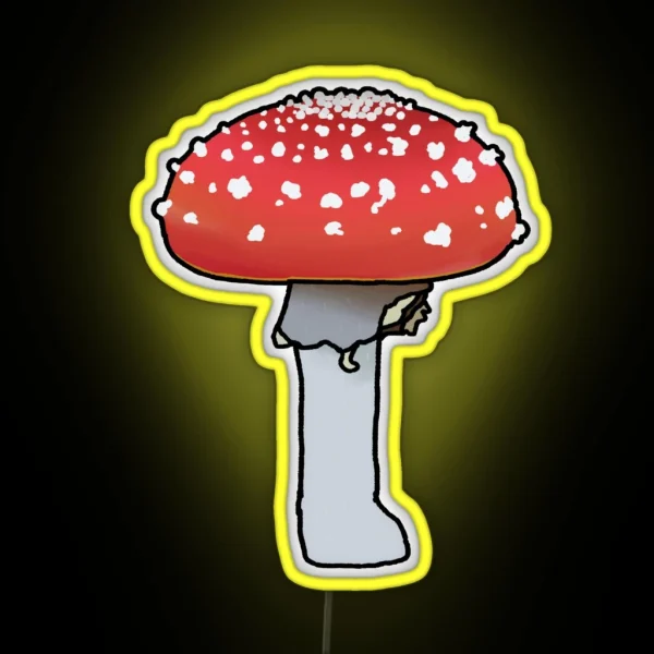 Toad Stall Fly Agaric Amanita Muscaria RGB Neon Sign