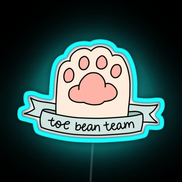 Toe Bean Team RGB Neon Sign