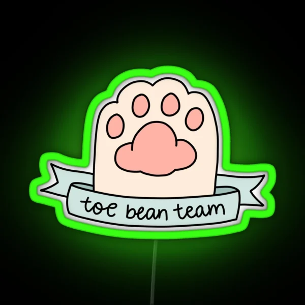 Toe Bean Team RGB Neon Sign