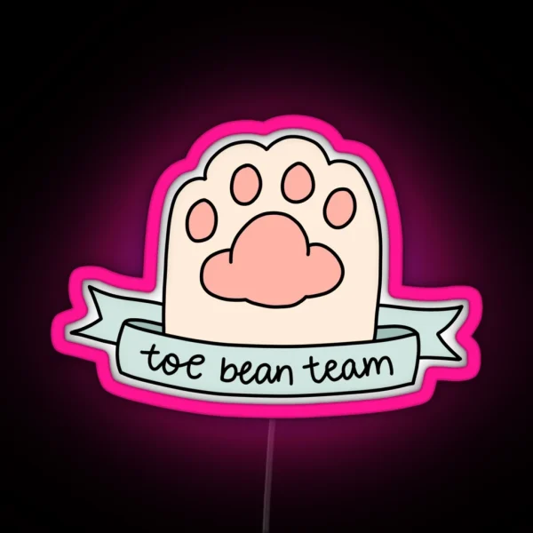 Toe Bean Team RGB Neon Sign