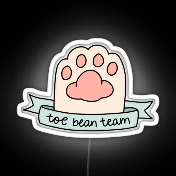 Toe Bean Team RGB Neon Sign