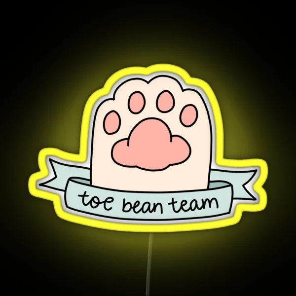 Toe Bean Team RGB Neon Sign