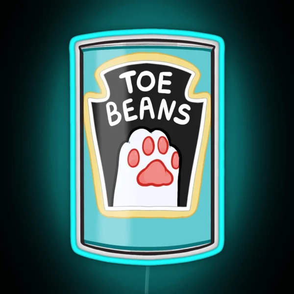 Toe Beans Tin RGB Neon Sign