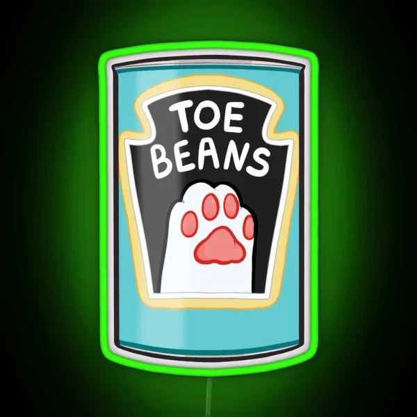Toe Beans Tin RGB Neon Sign