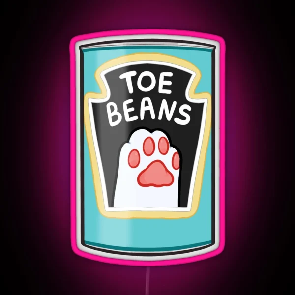 Toe Beans Tin RGB Neon Sign