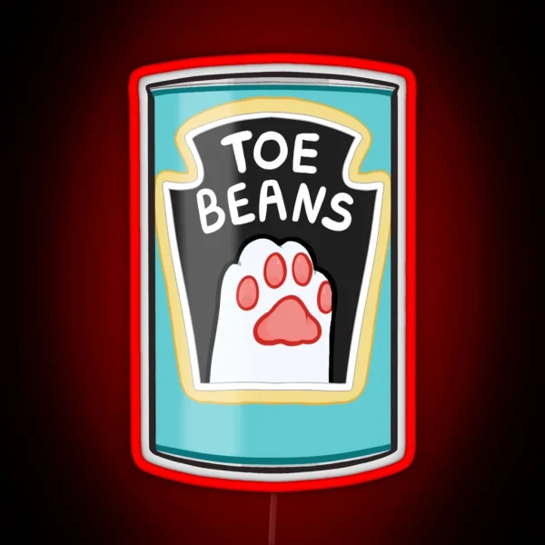 Toe Beans Tin RGB Neon Sign