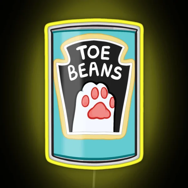 Toe Beans Tin RGB Neon Sign