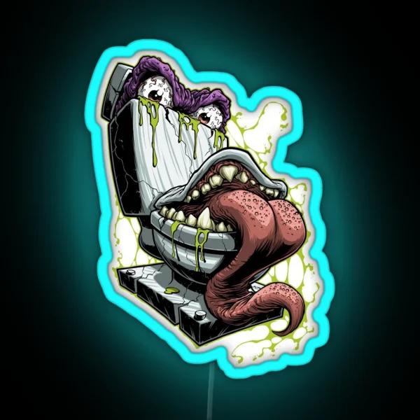 TOILET TERROR RGB Neon Sign