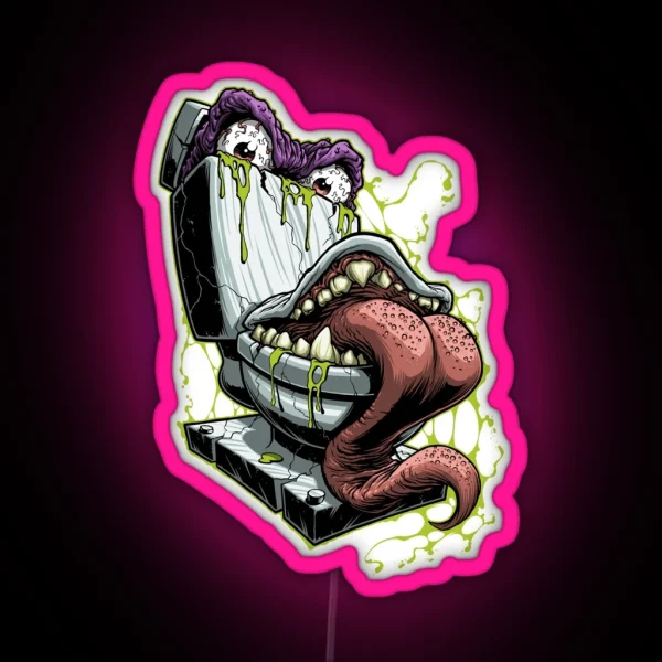 TOILET TERROR RGB Neon Sign